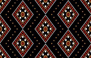 motif traditionnel géométrique ethnique oriental harmonieux pour le fond, tapis, papier peint, vêtements, emballage, batik, tissu, image vectorielle, illustration, style de broderie. vecteur