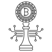 icône de stratégie bitcoin, adaptée à un large éventail de projets créatifs numériques. vecteur