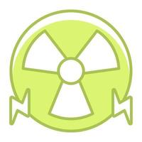 icône de l'énergie nucléaire, adaptée à un large éventail de projets créatifs numériques. vecteur