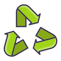 icône de recyclage, adaptée à un large éventail de projets créatifs numériques. vecteur