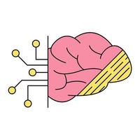 icône d'esprit numérique, adaptée à un large éventail de projets créatifs numériques. vecteur