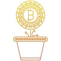 icône bitcoin de croissance, adaptée à un large éventail de projets créatifs numériques. vecteur
