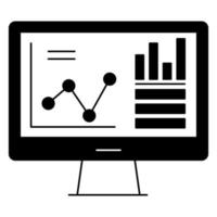 icône d'analyse, adaptée à un large éventail de projets créatifs numériques. vecteur