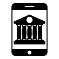 icône de la banque mobile, adaptée à un large éventail de projets créatifs numériques. vecteur