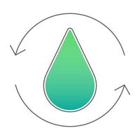 icône de traitement de l'eau, adaptée à un large éventail de projets créatifs numériques. vecteur