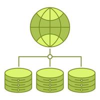 icône de volume de données, adaptée à un large éventail de projets créatifs numériques. vecteur