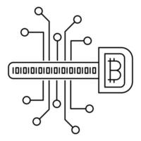 icône de clé numérique, adaptée à un large éventail de projets créatifs numériques. vecteur