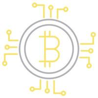 icône de crypto-monnaie, adaptée à un large éventail de projets créatifs numériques. vecteur
