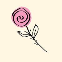 carte rose rose vecteur