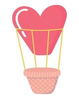 doodle clipart ballon d'amour pour le voyage vecteur