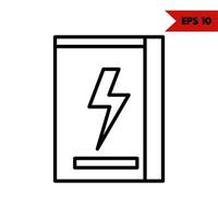 illustration de l'icône de la ligne électrique vecteur