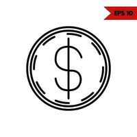 illustration de l'icône de la ligne d'argent vecteur