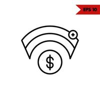 illustration de l'icône de la ligne d'argent vecteur