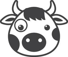 illustration de vache à lait dans un style minimal vecteur