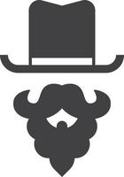 illustration de chapeau et de fausse moustache dans un style minimal vecteur