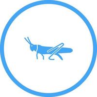 icône de vecteur de glyphe de sauterelle unique