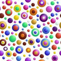 un motif de boutons volumétriques multicolores. pour l'impression et la décoration. illustration vectorielle. vecteur