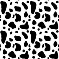 motif de fourrure et de peau de vache dalmatin noir et blanc sans couture. vecteur eps10
