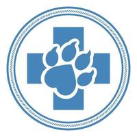 illustration du logo de la clinique vétérinaire. vecteur
