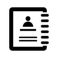 profil, ressources, icône de la liste de contacts. vecteur