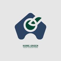 concept de maison verte simple pour l'icône du logo vecteur