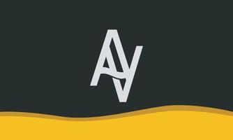 alphabet lettres initiales monogramme logo av, va, a et v vecteur