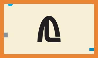 alphabet lettres initiales monogramme logo al, la, a et l vecteur