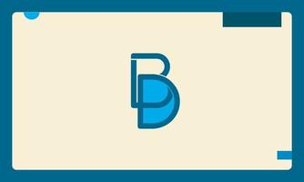 alphabet lettres initiales monogramme logo bd, db, b et d vecteur