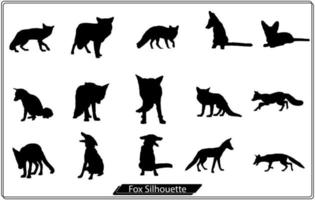 illustration vectorielle de silhouette de renard gratuite vecteur