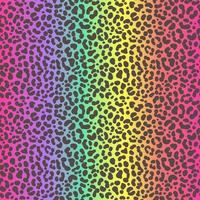 modèle sans couture de guépard arc-en-ciel. imprimé néon léopard. fond de peau tachetée animal vecteur