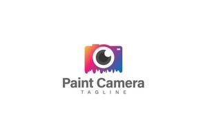 peinture caméra photographie logo design vecteur