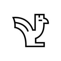 pictogramme de coq, icône linéaire sur fond blanc. illustration vectorielle vecteur