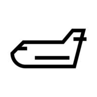 icône linéaire avion isolé sur fond blanc. illustration vectorielle vecteur