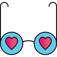 lunettes d'amour qui peuvent facilement éditer ou modifier vecteur