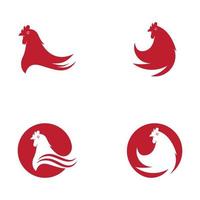 conception de vecteur icône illustration poulet