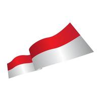 illustration vectorielle de drapeau indonésie vecteur