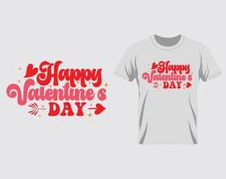 vecteur de conception de t shirt happy valentine's day