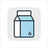 icône une boîte de lait vecteur