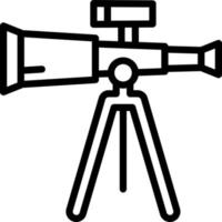 icône de ligne pour télescope vecteur