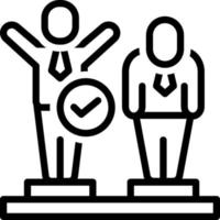 icône de ligne pour les nominations vecteur