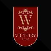 lettre w victoire glorieuse logo élément de conception vectorielle vecteur