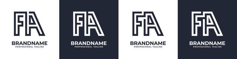 logo monogramme fa simple, adapté à toute entreprise avec initiale fa ou af. vecteur