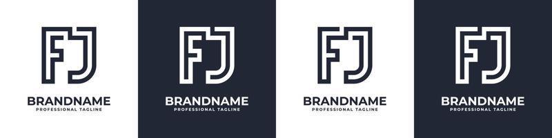 logo monogramme fj simple, adapté à toute entreprise avec initiale fj ou jf. vecteur