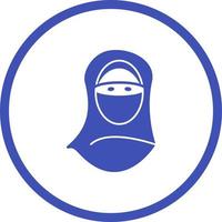 belles femmes avec l'icône de vecteur de glyphe de niqab