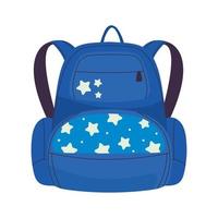 sac d'école avec des étoiles vecteur