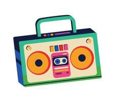 boombox radio des années 90 pop art vecteur