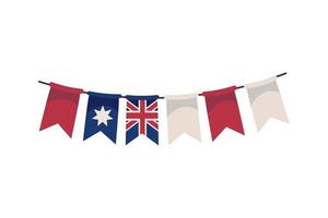 drapeaux de guirlande d'australie vecteur
