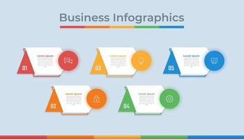 diagramme de processus de visualisation des données d'entreprise infographie de la chronologie. graphique de diagramme abstrait avec étapes, options vecteur