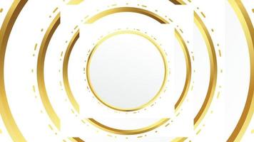 fond abstrait cercle blanc doré vecteur