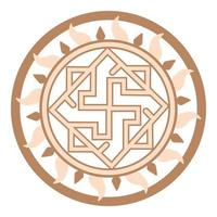valkyrie, un ancien symbole slave, décoré de motifs scandinaves. design de mode beige vecteur